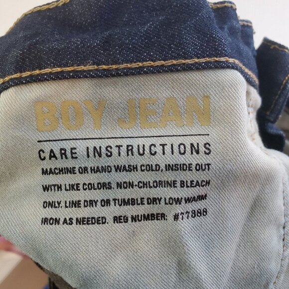 J Crew Boy Jean Women Size 30‎ S Button Fly Stretch Denim Dark Wash - Picture 6 of 13